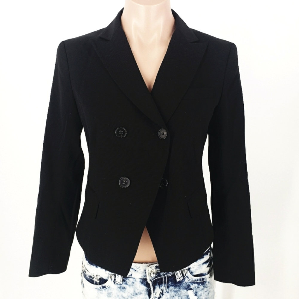 Theory Black Stretch Wool Blazer